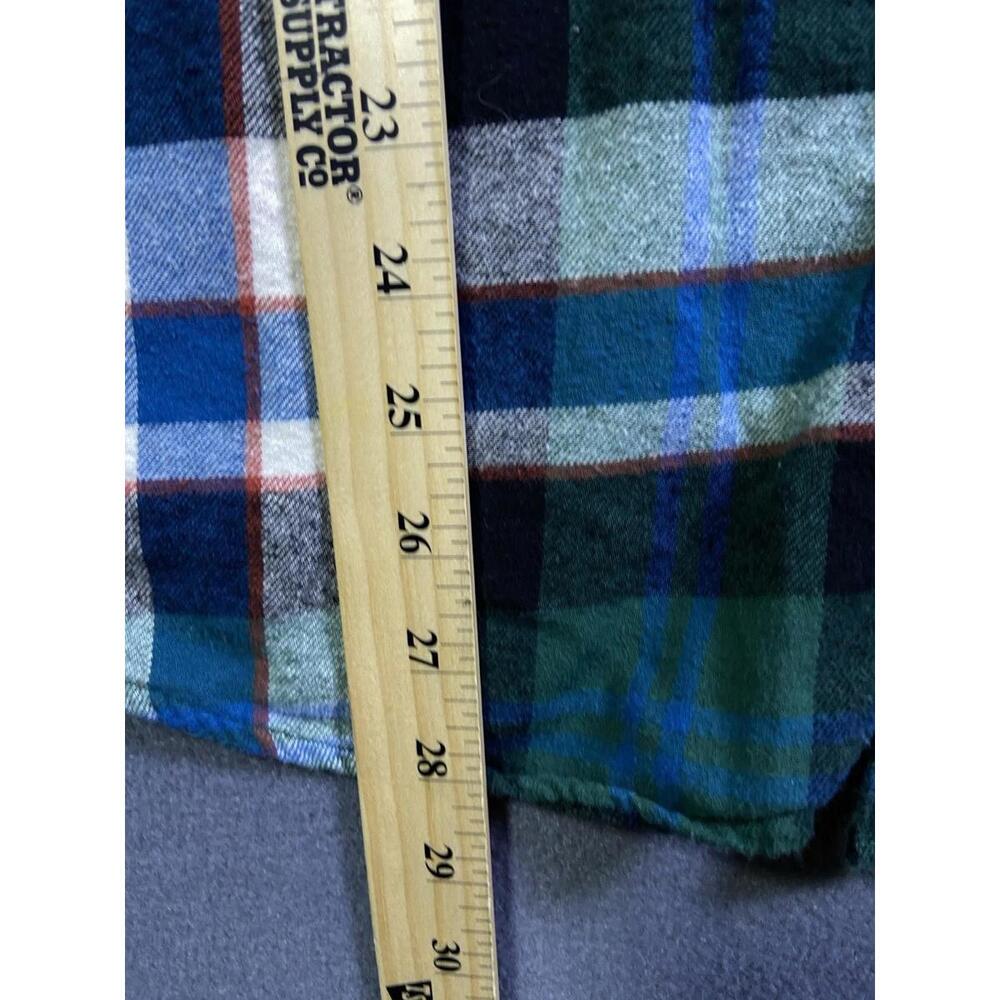 Magellan Outdoors Flannel Shirt Mens Small Blue Plaid Classic Fit Button Down - Picture 6 of 10